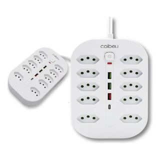 Filtro De Linha Bivolt Coibeu 10a 10 Tomadas 3 Usb-a 1 Usb-c Filtro De Linha Bivolt Coibeu 10a 10 Tomadas 3 Usb-a 1 Usb-c