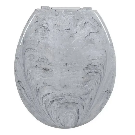 Tabla/asiento Acolchado Ovalado Universal - Astra - Blanco Marmolado