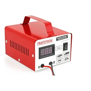 Carregador de Bateria Automotivo Trafotron CV5AH para Carro e Moto 12V até 300A, com Voltímetro Digital e Carga Flutuante