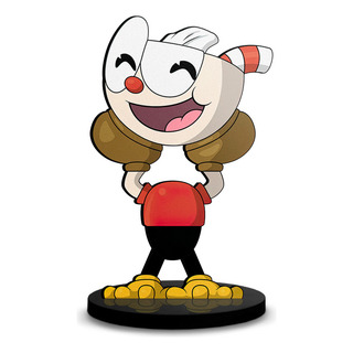 Totem Médio Boneco Cuphead 14cm + Base Totem Médio Boneco Cuphead 14cm + Base