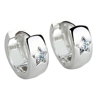 Oreja De Zircon De Estrella De Cinco Puntas De Estilo Simple Oreja De Zircon De Estrella De Cinco Puntas De Estilo Simple