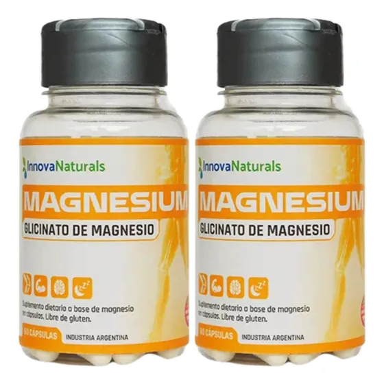 Glicinato De Magnesio Innova Naturals 2 Unidades X 60 Cáps.