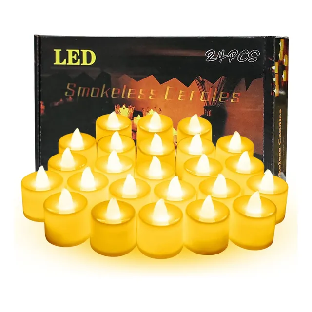 Pack De 24 Velas Led A Pila Ilumina Y Decora Tu Fiesta, Evento O Souvenir Con Un Toque Único De Alta Calidad Everest