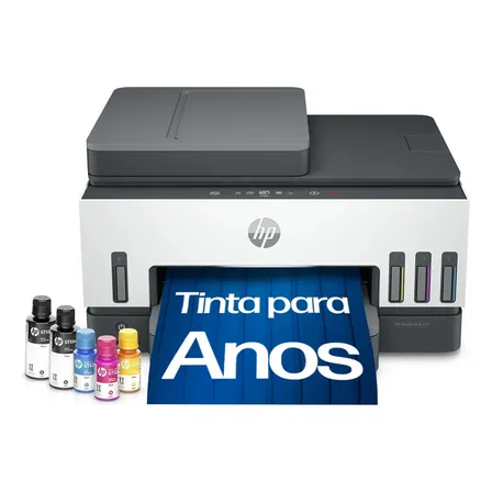 Impressora Multifuncional HP Smart Tank 794 Tanque de Tinta Colorida Wi-Fi Scanner Duplex, Bluetooth. Funções: Imprimir, Copiar, Digitalizar. Cor: Branco (2G9Q9A)