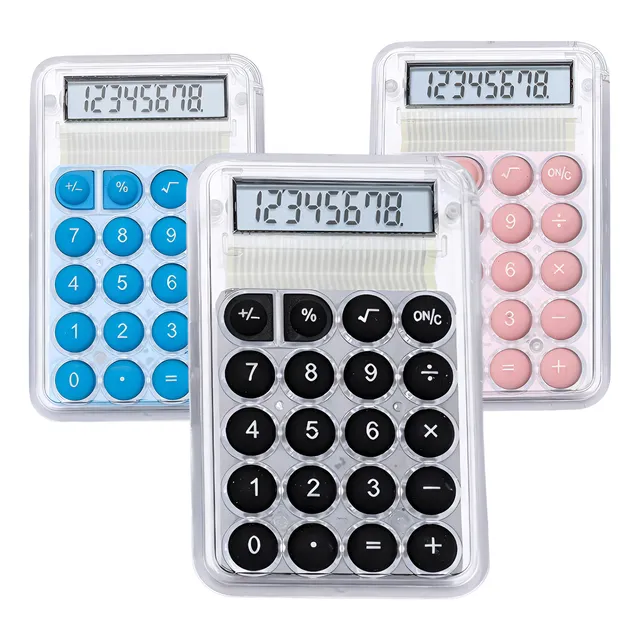 4 Piezas Mini Calculadora, Calculadora Electrónica Portátil.