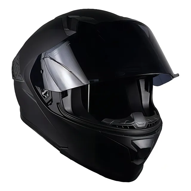 Casco Abatible Para Moto Kov Furia Solido Negro Mate Tamaño del casco XL(61-62 cm)