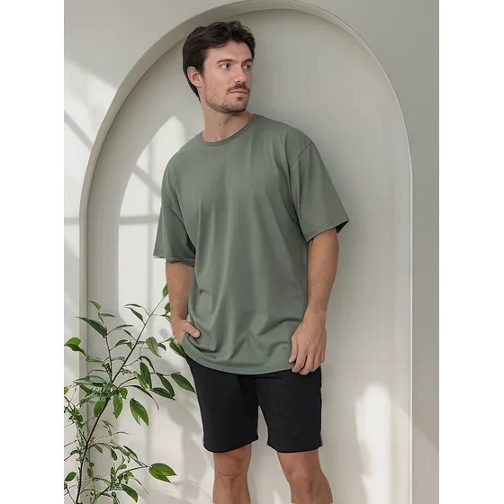 Remera Vilo Oversize Hombre Lisa Algodon