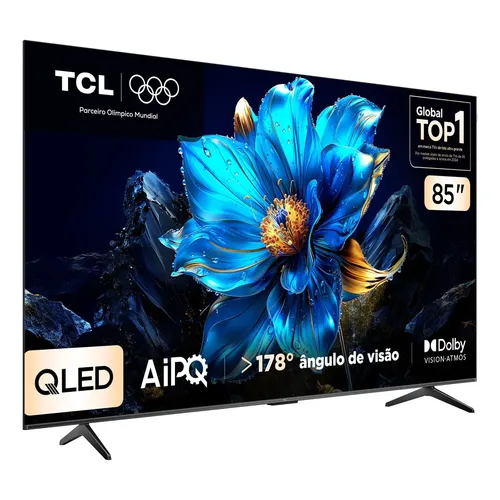 Smart TV TCL 85 Polegadas QLED Mini LED Matte 4K C6K WiFi