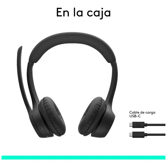 Headset Logitech Inalámbrico Zone 300 Negro Negro