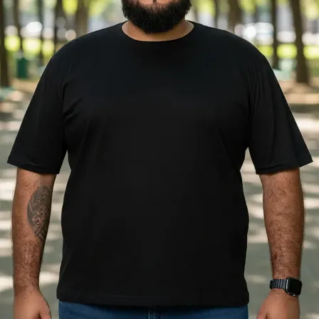 Camiseta Tamanho Grande Lisa Masculina Basica 100% Algodão