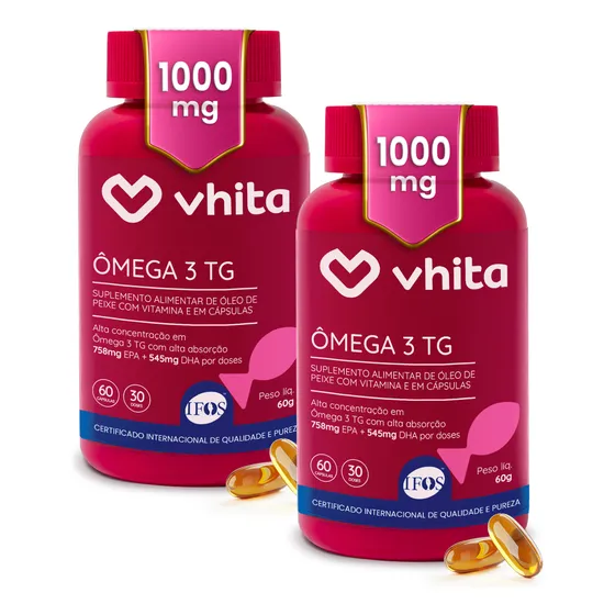 Ômega 3 Tg 1000mg Vhita - 60 Cápsulas - Selo Ifos