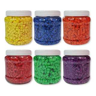 6 Botes Con 1900pz C/u, Colores A Elegir Midi 5mm Hama Beads 6 Botes Con 1900pz C/u, Colores A Elegir Midi 5mm Hama Beads