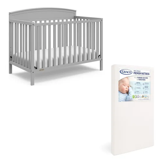 Cuna Convertible Graco Benton 5 En 1 Con Cuna De Espuma Y