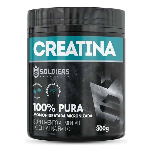 Creatina Monohidratada Pote 300g 100% Pura Soldiers Nutrition Creatina Monohidratada Pote 300g 100% Pura Soldiers Nutrition