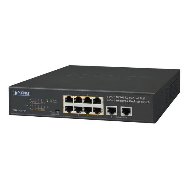 Switch No Administrable 8 Puertos Poe 802.3at 30 W Hasta 250