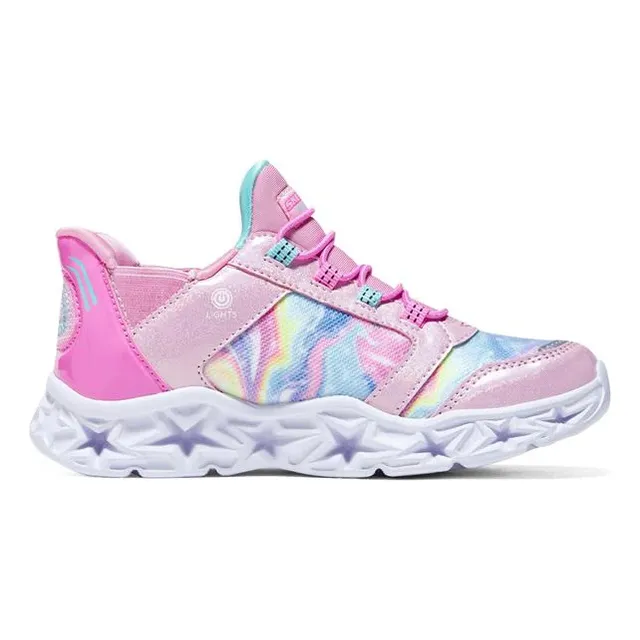 Zapatillas Deportivas Niñas Luces Skechers Galaxy Light Rosa