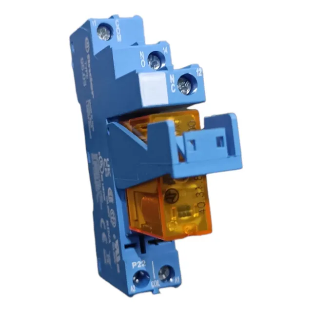 Relay Relé Encapsulado Finder 120vac 5 Pines 10a Con Base