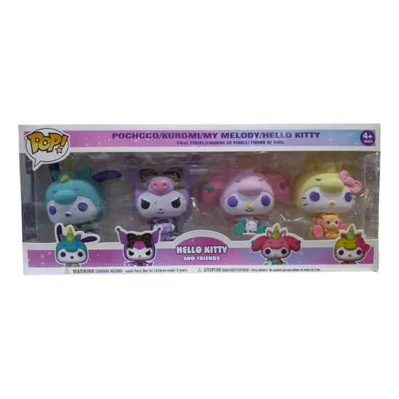 Set De Sanrio X4 Muñecos Tipo Funko Pop