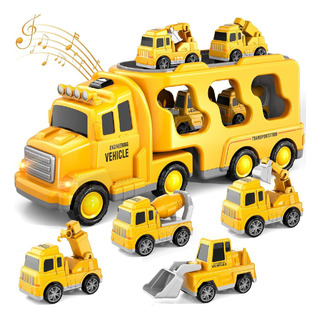 Vehículo De Construcción 5 En 1, 3-5 Juguetes Para Niños E Vehículo De Construcción 5 En 1, 3-5 Juguetes Para Niños E