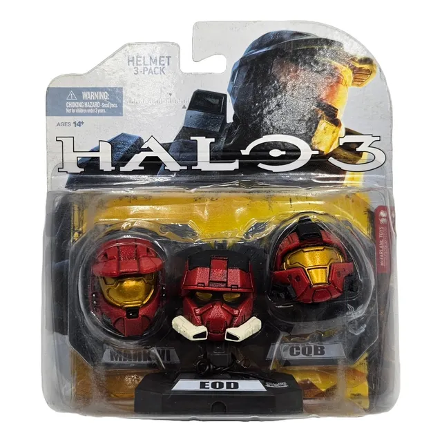 ### Mcfarlane Halo 3 Helmet 3 Pack Mark Vi, Eod, Cqb ###