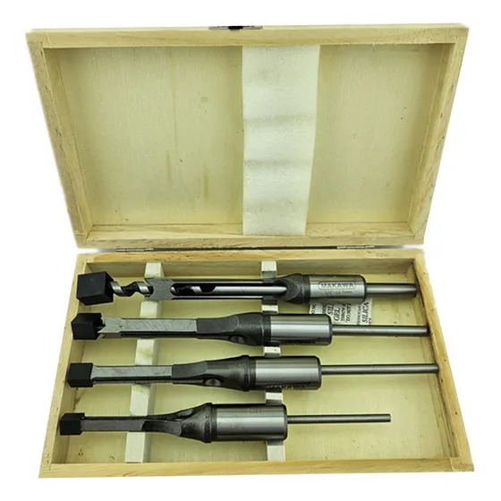 Juego Brocas Agujero Cuadrado Para Madera 4 Piezas Mk-1056