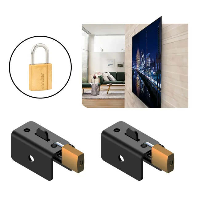 Suporte Televisão Parede Com Trava Anti-furto Ideal Locações