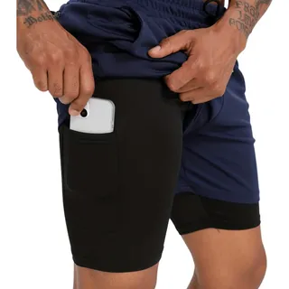 Bermuda 2 Em 1 Short Duplo Com 2 Bolso Laterais E 1 Interno