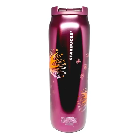 Garrafa térmica de aço inoxidável Starbucks Purple Autumn 591 mL