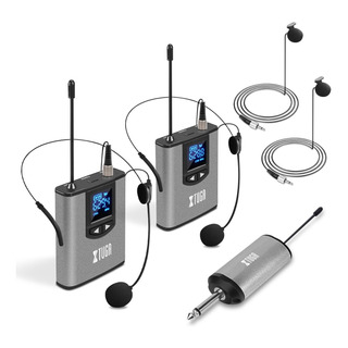 A1-2uhf Micrófono Inalámbricos 2 Bodypack Solapa Auriculares A1-2uhf Micrófono Inalámbricos 2 Bodypack Solapa Auriculares