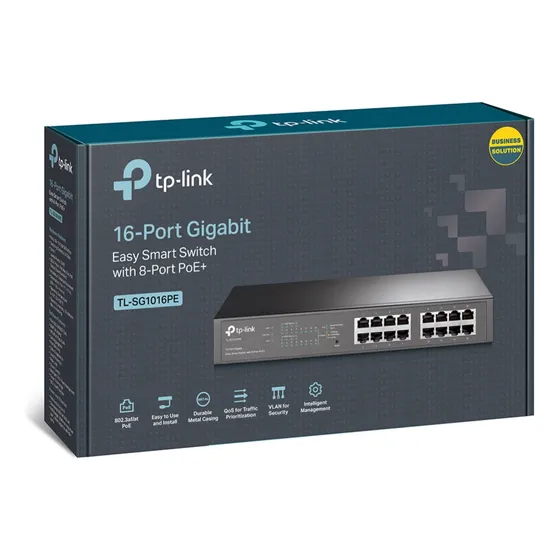 Switch 16 Puertos Gigabit Con 8 Poe+ Tp-link Tl-sg1016pe