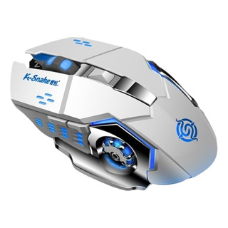 Mouse Gamer K-snake Q5 Led Rgb Cromado 2400 Dpi 6 Botões Mouse Gamer K-snake Q5 Led Rgb Cromado 2400 Dpi 6 Botões
