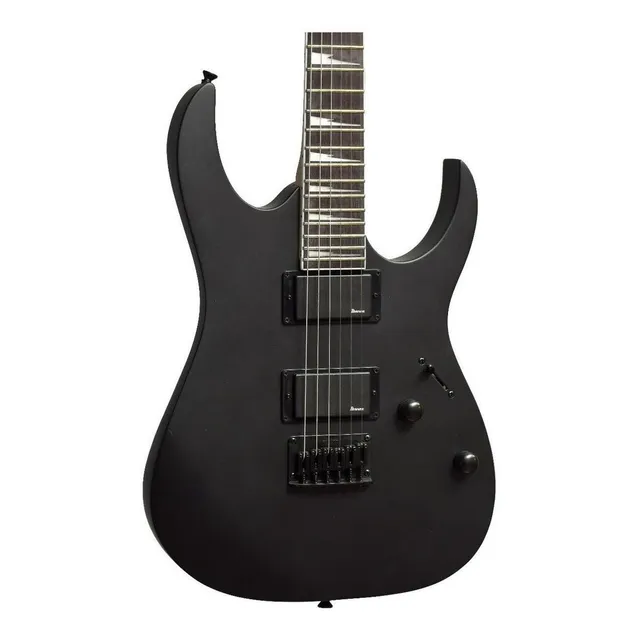 Ibanez Guitarra Eléctrica Grg121dx-bkf Negro Mate Hh Álamo Color Black flat Material del diapasón Amaranto Orientación de la mano Diestro