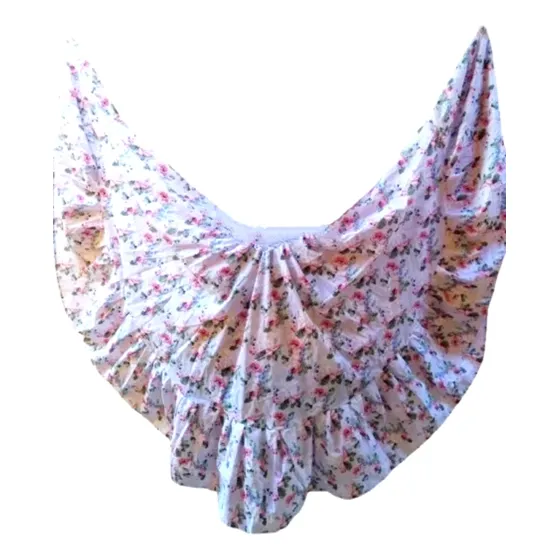 Pollera Dama Campana Doble Plato Para Danzas 