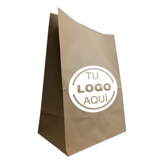 Bolsa De Papel Kraft 10 Kg Fondo Cuadrado ( Personalizadas)