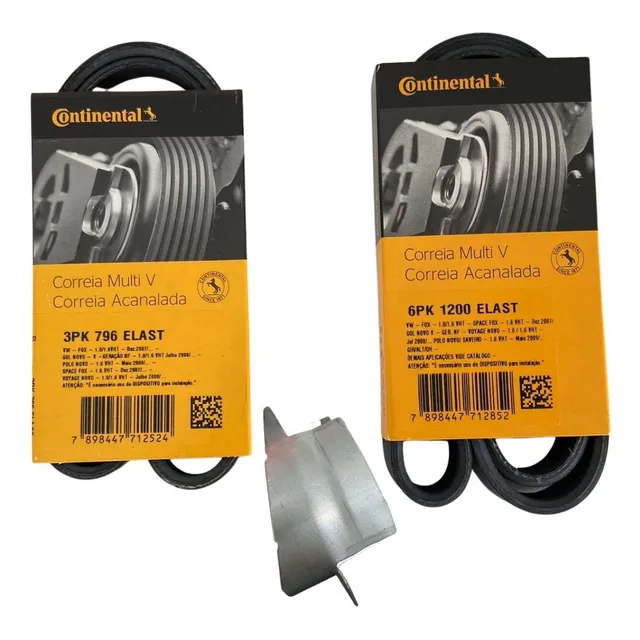 Kit Correia Alternador E Ar Gol G5 G6 Fox Voyage Saveiro