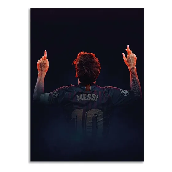 Cuadro Decorativo En Mdf De 50x35 Cm V La Grandeza Messi