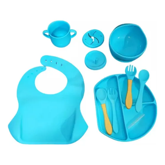 Vajilla Piezas De Silicon Para Bebe Comida Complementaria