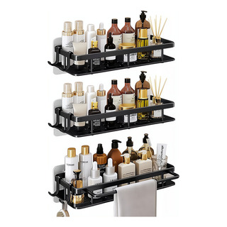 Set De 3 Estante Organizador Regadera De Baño Con Adhesivos Set De 3 Estante Organizador Regadera De Baño Con Adhesivos