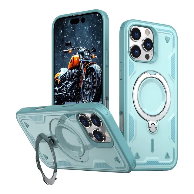 Funda Tpu De Uso Rudo Para iPhone Magsafe Con Soporte Armor Protección Grado Militar Antigolpes