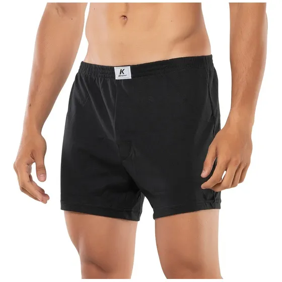 Cueca Samba Canção Masculino Algodão Preta Com Abertura