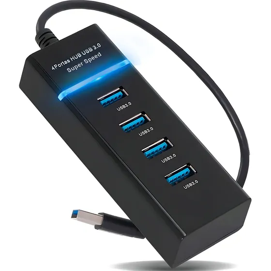 Hub Usb cabo extensor régua Usb 3.0 4 portas High Speed Hd pen drive Pc