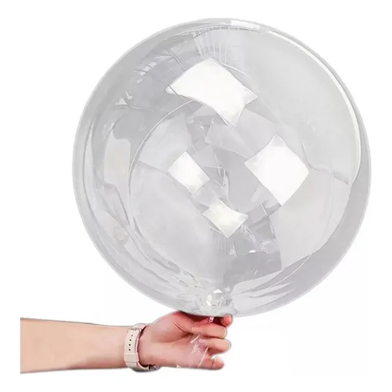 Kit 30 Balão Bubble Cristal Transparente 18 Polegadas 45cm