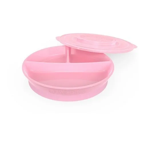 Plato Dividido  6+m Rosado