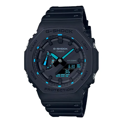 Reloj Casio G-shock Ga-2100-1a2dr Color de la correa Negro Color del bisel Gris Color del fondo Gris