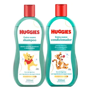 Kit Shampoo E Cond Infantil Huggies Extra Suave 200ml Kit Shampoo E Cond Infantil Huggies Extra Suave 200ml
