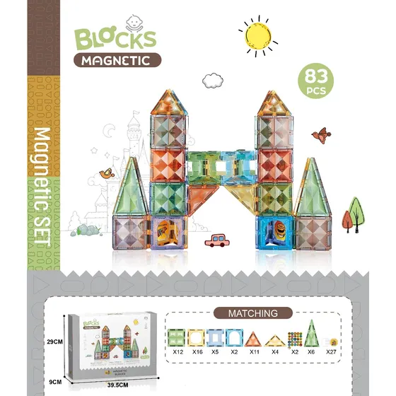 Juego De Bloques Magnético De 83 Pz