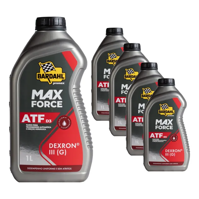 Kit 5 Óleo Bardahl P/ Transmissão Direção Hidráulica Atf D3