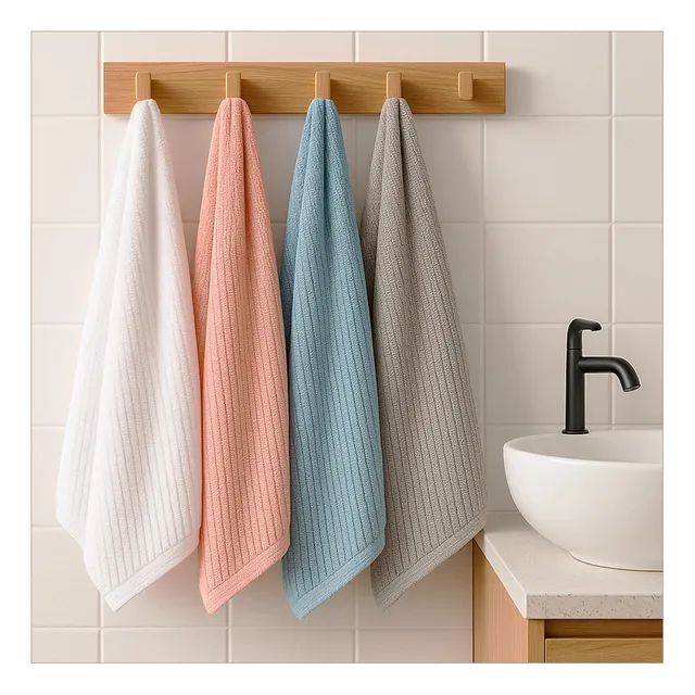Toalla 100% Algodón Set X2, Toalla De Baño + Toalla De Manos