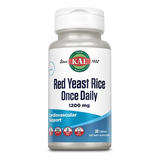 Suplemente Kal Red Yeast Rice Una Vez Al Día 1200 Mg 30 Tabl