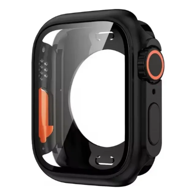 Case Para Apple Watch De Policarbonato Negro 42/44/45/46mm